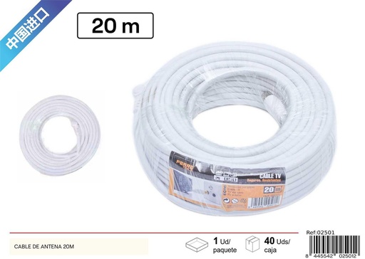 [02501] Cable de antena 20 m - Accesorios eléctricos
