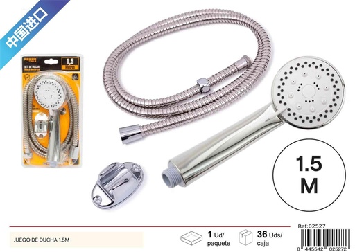 [202527] Set de ducha blanca 1.5m - Accesorios de baño