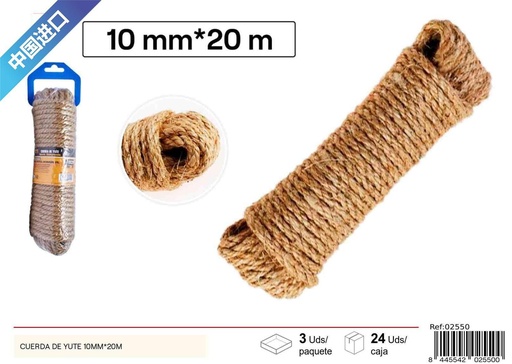 [02550] Cuerda de sisal 10mm x 20m herramientas de ferretería