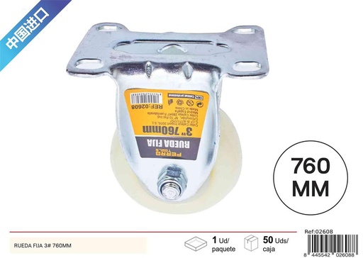 [02608] Rueda fija de nylon 3 pulgadas - Ruedas y accesorios de ferretería
