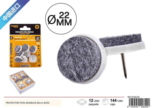 [02620] Protector para muebles 22mm (8 unidades) - Protectores para muebles
