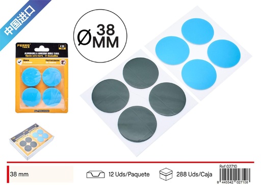 [02710] Pegatina doble cara 38mm 12pcs - Adhesivos y herramientas