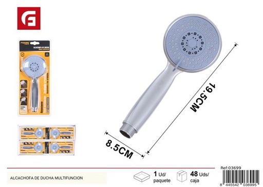 [03699] Alcachofa de ducha de mano de 3 funciones