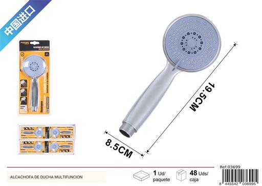 [03699] Alcachofa de ducha de mano de 3 funciones