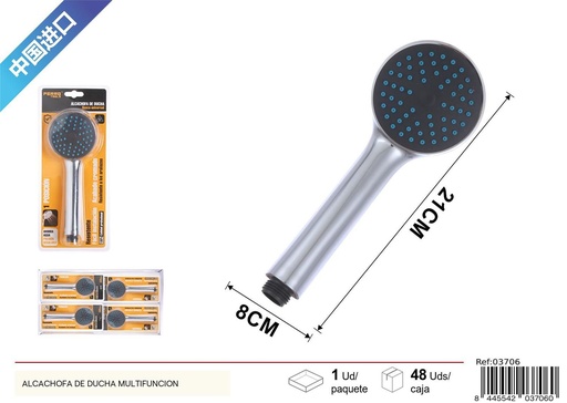[03706] Alcachofa de ducha cromada de un solo chorro