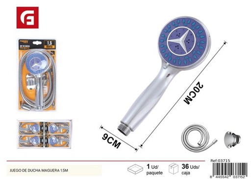 [03715] Set de ducha 1.5m con tres funciones para baño