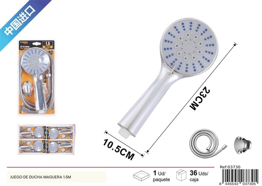 [03730] Set de ducha con manguera 1.5 m - Accesorios de baño