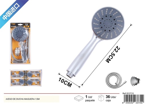 [03731] Set de ducha con manguera 1.5 m - Accesorios de baño