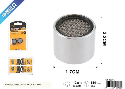 [03766] Atomizador de grifo con rosca interior (filtro de agua)