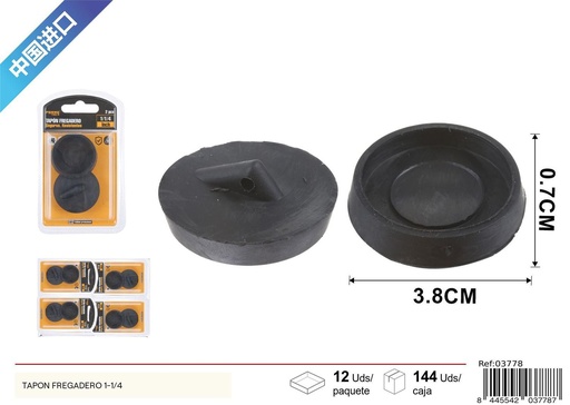 [03778] Tapón de fregadero 1-1/4 2 piezas - Accesorios de ferretería