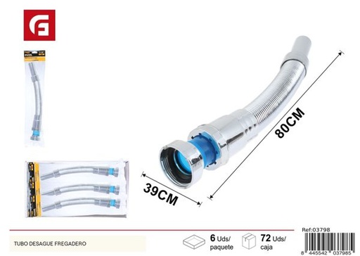 [03798] Tubo de desagüe con sello de goma 1-1/4