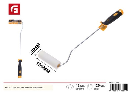 [03815] Rodillo de pintura de espuma 10x45cm para decoración