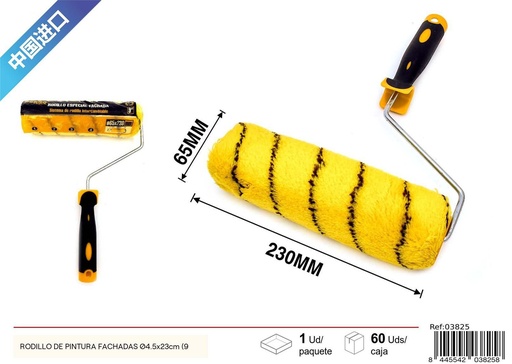 [03825] Rodillo de pintura fachadas Ø4.5x23cm (9'') - Pintura y rodillos de pintura