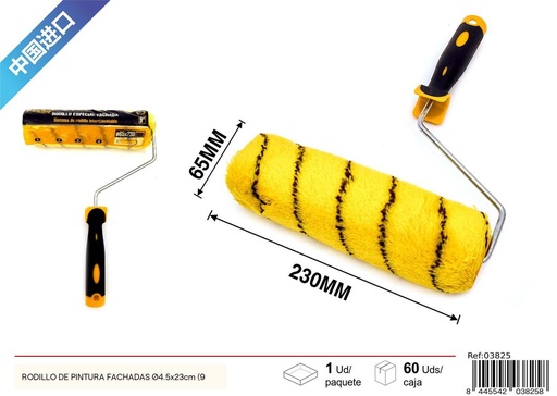 [03825] Rodillo de pintura para fachadas Ø4.5x23cm (9'') para pintura