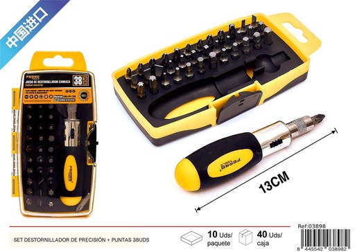 [03898] Set de destornilladores de precisión 38 uds - Herramientas de ferretería