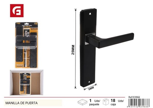 [03966] Manilla de puerta 50x250mm con plástico y metal