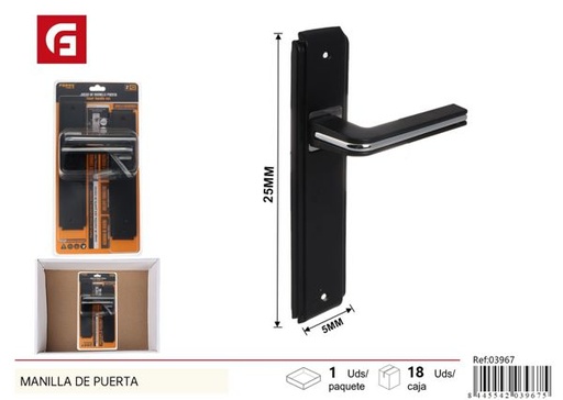 [03967] Manilla de puerta 50x250mm con agarre de plástico