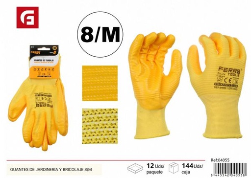 [04055] Guantes de jardinería y bricolaje 8/M