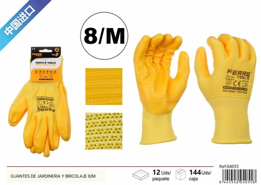 [04055] Guantes de jardinería y bricolaje 8/M