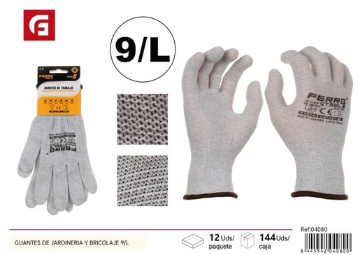 [04080] Guantes de jardinería y bricolaje talla 9/L GCAP