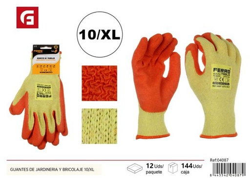 [04087] Guantes de jardinería y bricolaje 10/XL GLK+TC2