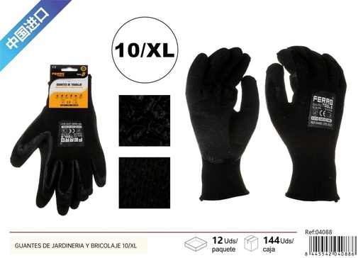 [04088] Guantes de jardinería y bricolaje 10/XL GLK+TC2