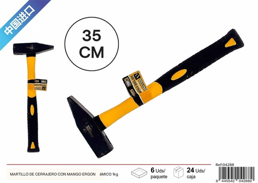 [04288] Martillo de cerrajero con mango ergonómico de 1 kg - Ferretería