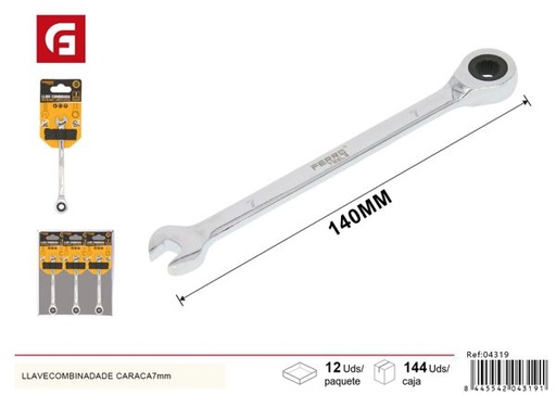 [04319] Llave combinada de caraca 7mm