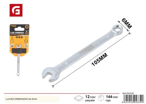 [04339] Llave combinada fija 6mm