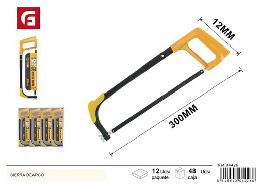 [04426] Sierra de arco con mango de aluminio para corte de metal