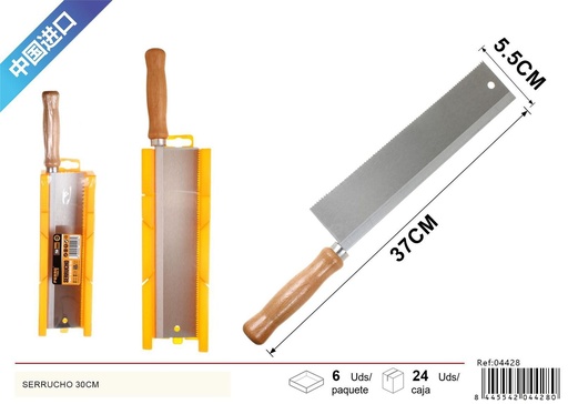 [04428] Serrucho con caja de inglete 250mm para cortes precisos en madera