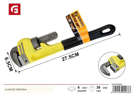 [04568] Llave de tubo 30cm pesada estilo americano