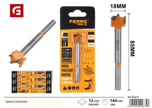 [04675] Broca Forstner 18mm para carpintería y perforación