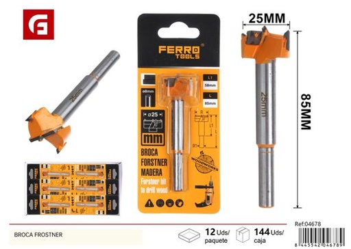 [04678] Broca Frostner para madera 25mm para taladrado