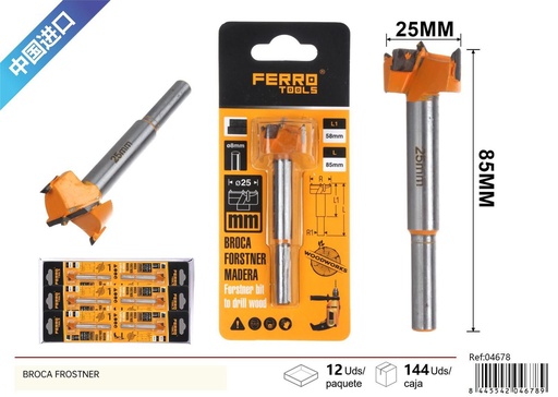 [04678] Broca Frostner para madera 25mm para taladrado
