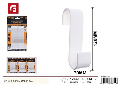 [04854] Gancho organizador en S 2pcs multiuso