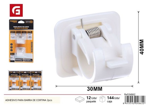 [04862] Adhesivo para barra de cortina 2pcs