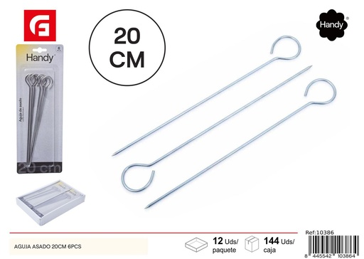 [10386] Aguja para asado 20 cm (6 pcs) - Utensilios para BBQ