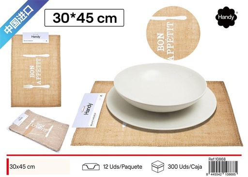 [10868] Salvamantel de tela de yute 30*45 cm - Textil para el hogar