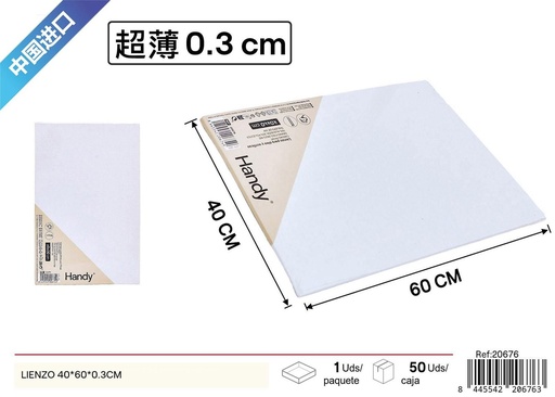 [20676] Lienzo rectangular 40x60cm grosor 0.3cm para pintar