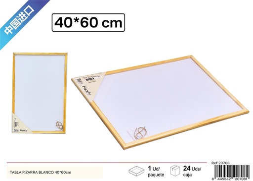 [20708] Tablero de pizarra blanco 40*60cm - Utilidad escolar