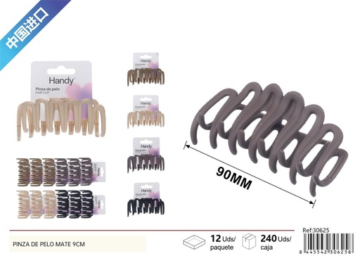 [30625] Pinza de pelo mate 9 cm - Accesorios de belleza