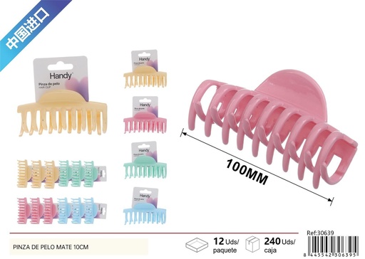 [30639] Pinza de pelo mate 10 cm - Accesorios de belleza