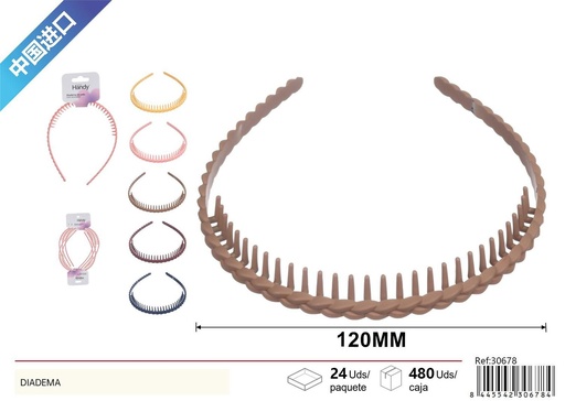 [30678] Diadema trenzada mate para moda y accesorios de cabello