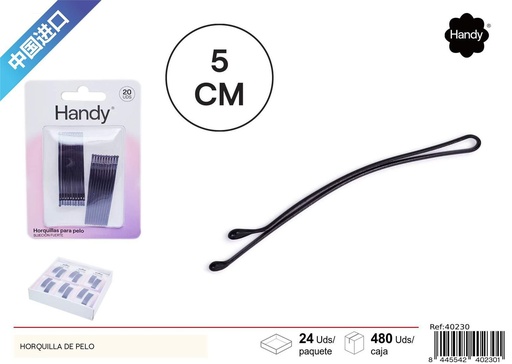 [40230] Horquillas de pelo de 6.3 cm 20 piezas - Accesorios para el cabello