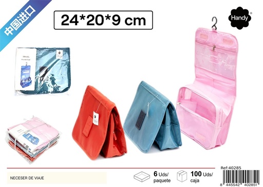 [40285] Neceser de viaje con gancho - Productos de belleza y neceseres