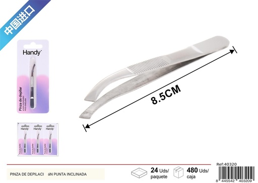[40320] Pinza de depilación punta inclinada - Accesorios de belleza