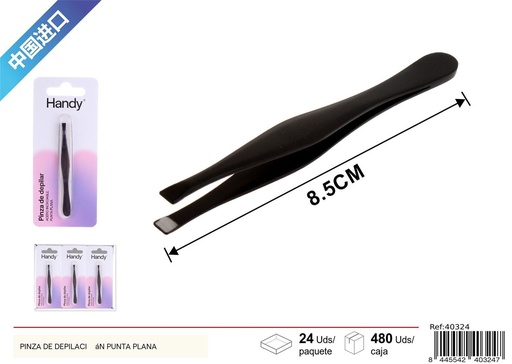 [40324] Pinza de depilación punta plana - Accesorios de belleza