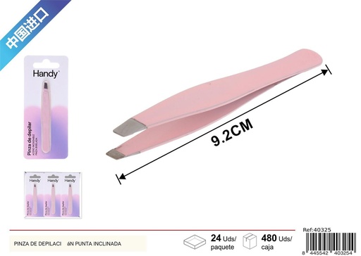 [40325] Pinza de depilación punta inclinada