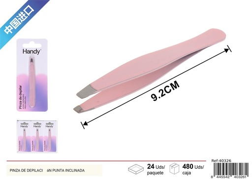 [40326] Pinza de depilación punta inclinada para cejas